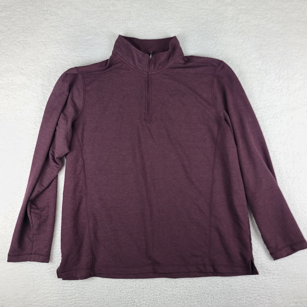Orvis Sweater Mens 2XL XXL Maroon Purple Rayon‎ Polyester Spandex Sweatshirt GC